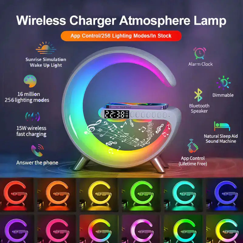 SmartGlow Lamp: Speaker & Wireless Charger in One